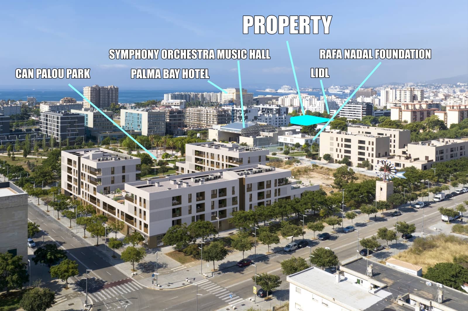 2 quarto Penthouse para arrendar em Palma de Mallorca com piscina garagem - 4 000 € (Ref: 9614294)