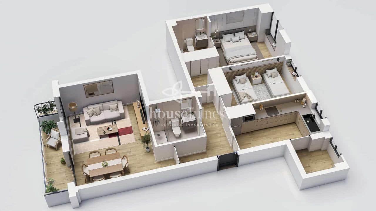 2 bedroom Flat for sale in Naron with garage - € 189,990 (Ref: 9676813)