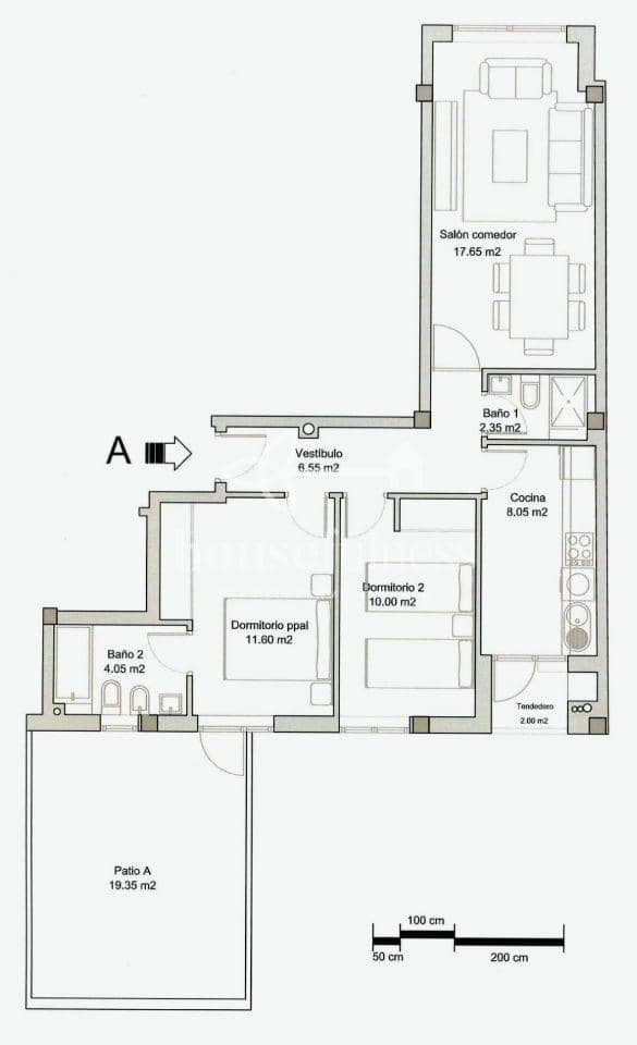 2 Zimmer Wohnung zu verkaufen in Naron mit Garage - 199.990 € (Ref: 9682378)