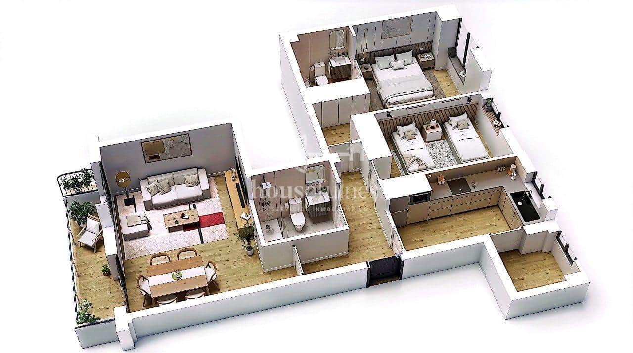 3 soveværelse Lejlighed til salg i Naron med garage - € 233.990 (Ref: 9690092)