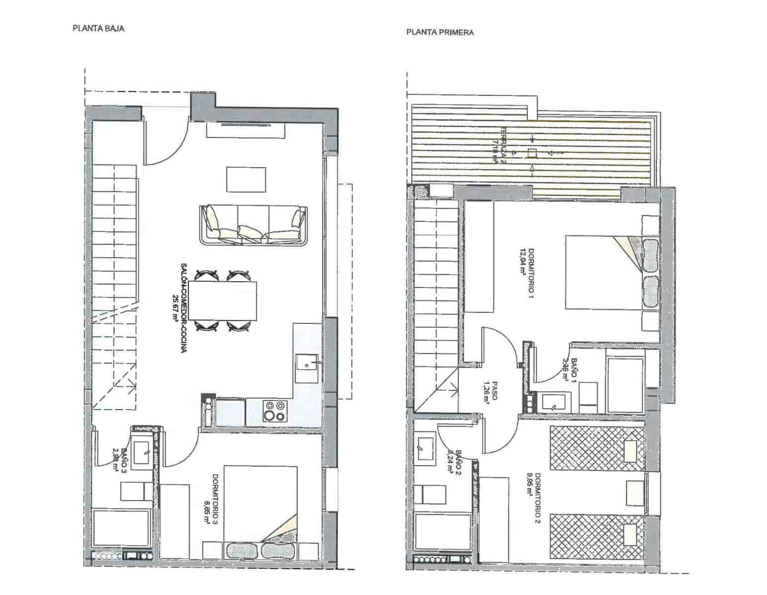 3 quarto Casa em Banda para venda em Gran Alacant com piscina garagem - 350 000 € (Ref: 7192380)