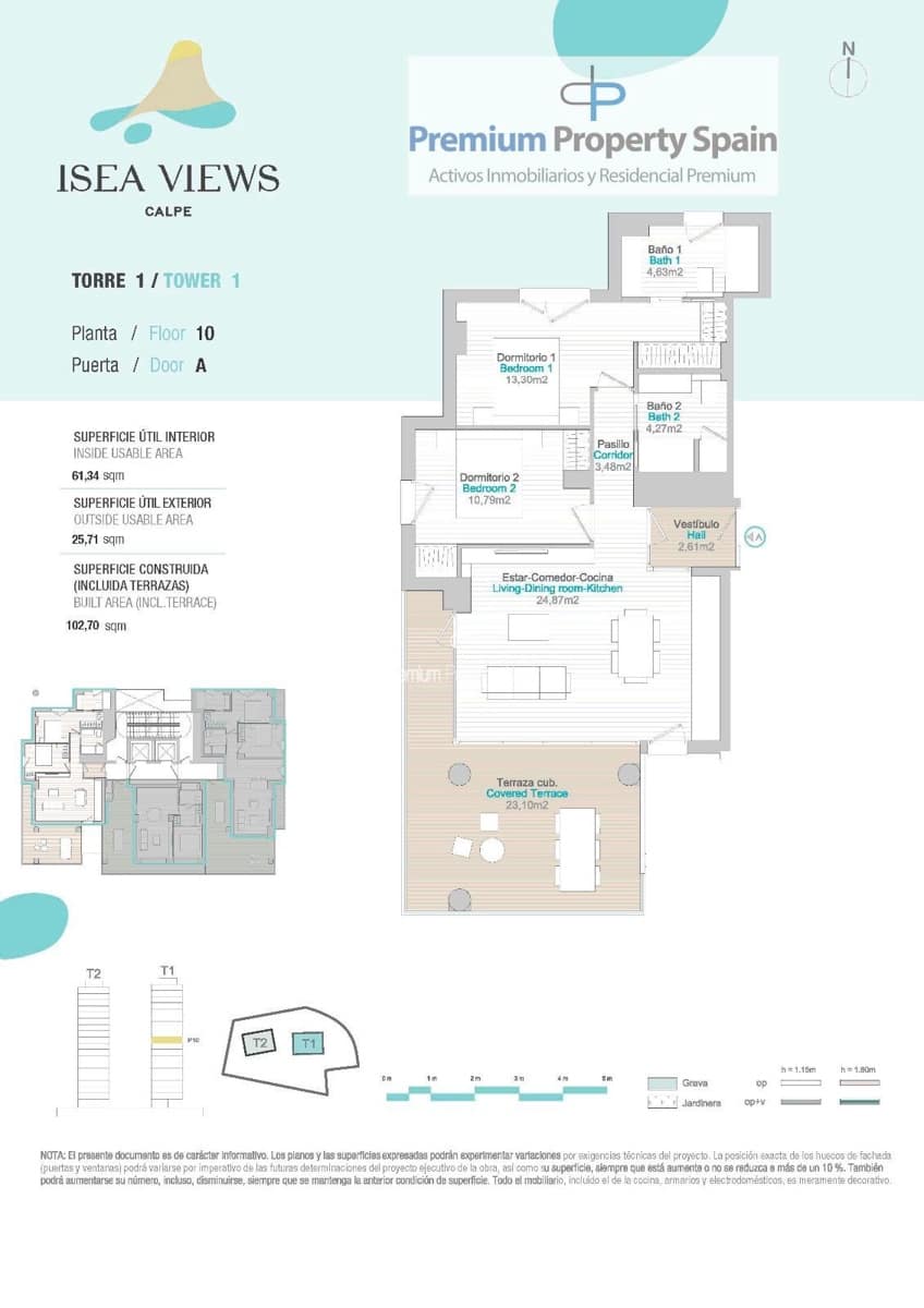 3 makuuhuone Asunto myytävänä paikassa Calpe / Calp mukana uima-altaan 
autotalli - 795 000 € (Ref: 7892204)