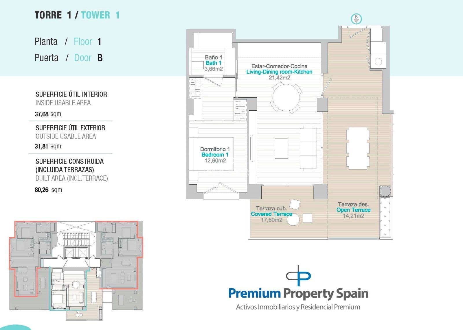 3 makuuhuone Asunto myytävänä paikassa Calpe / Calp mukana uima-altaan 
autotalli - 795 000 € (Ref: 7892204)