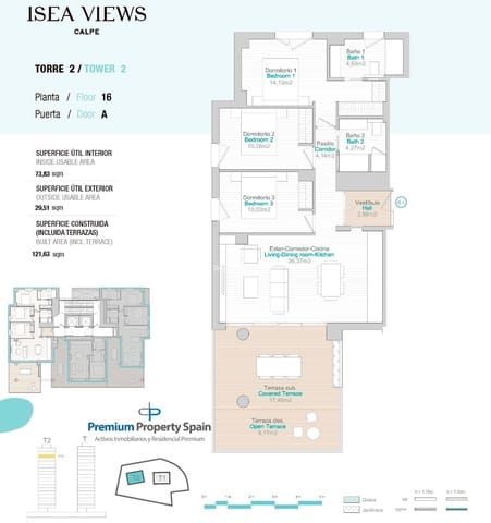 3 makuuhuone Asunto myytävänä paikassa Playa Arenal - Bol, Calpe / Calp mukana uima-altaan 
autotalli - 795 000 € (Ref: 7892204)