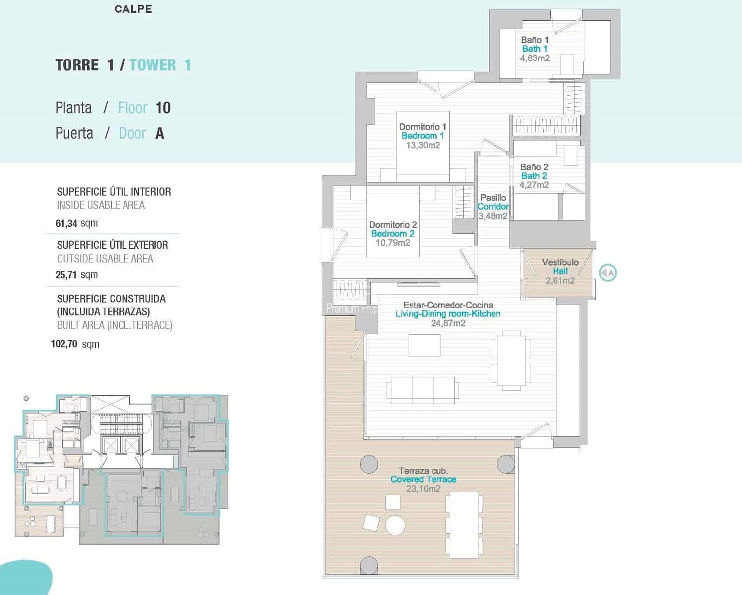 3 chambre Penthouse à vendre à Calpe / Calp avec piscine garage - 1 650 000 € (Ref: 7892205)