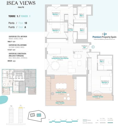 3 chambre Penthouse à vendre à Playa Arenal - Bol, Calpe / Calp avec piscine garage - 1 650 000 € (Ref: 7892205)