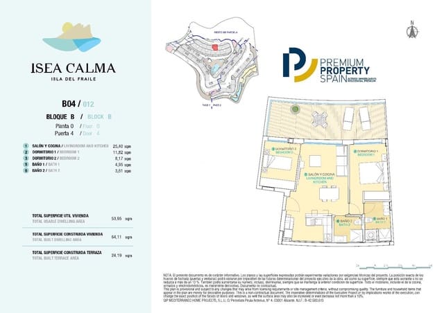 2 soverom Leilighet til salgs i Los Collados - Los Geraneos, Aguilas med svømmebasseng garasje - € 305 000 (Ref: 7892206)