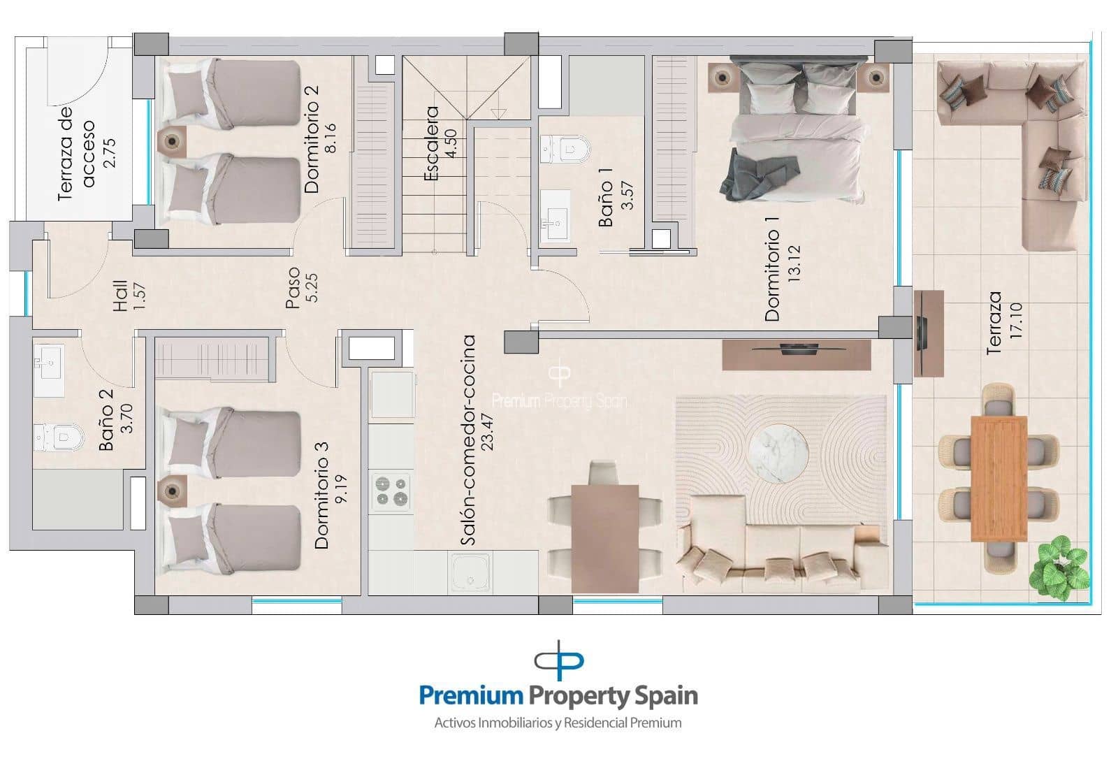 3 makuuhuone Kattohuoneisto myytävänä paikassa Santa Pola mukana uima-altaan 
autotalli - 580 000 € (Ref: 8090560)