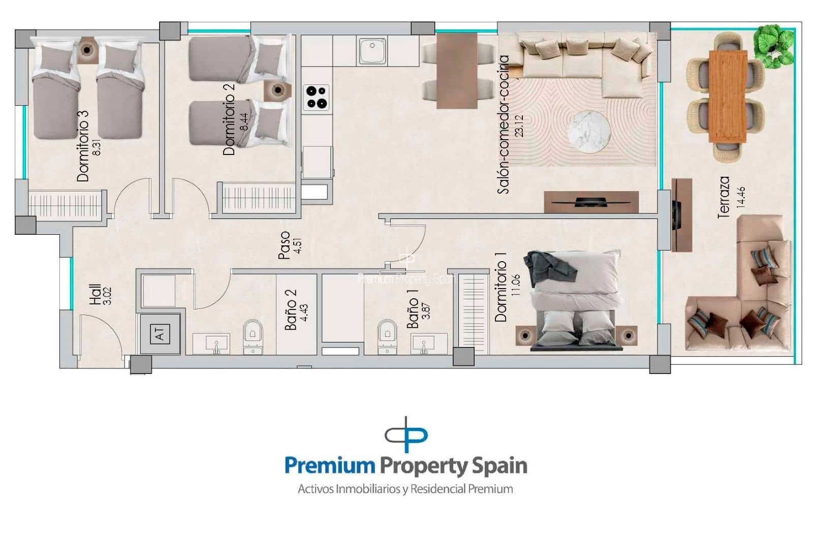 3 bedroom Flat for sale in Santa Pola with pool garage - € 375,000 (Ref: 8090562)