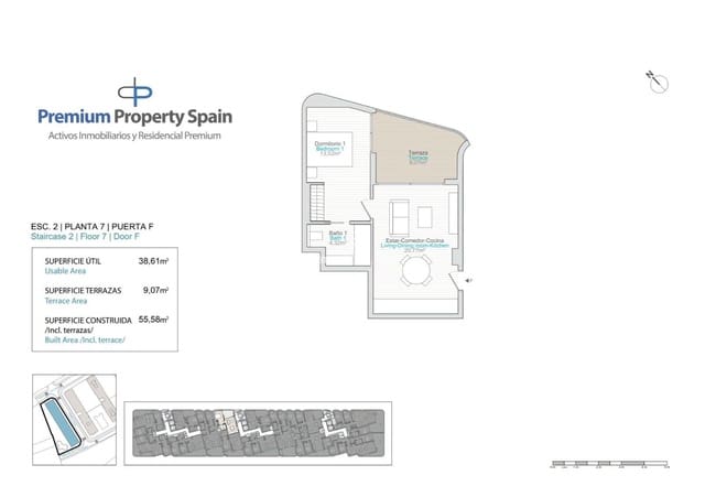 Piso de 1 habitación en Platja Vila Joiosa - Platja de Torres, La Villajoyosa / Vila Joiosa en venta con piscina garaje - 255.000 € (Ref: 9394094)