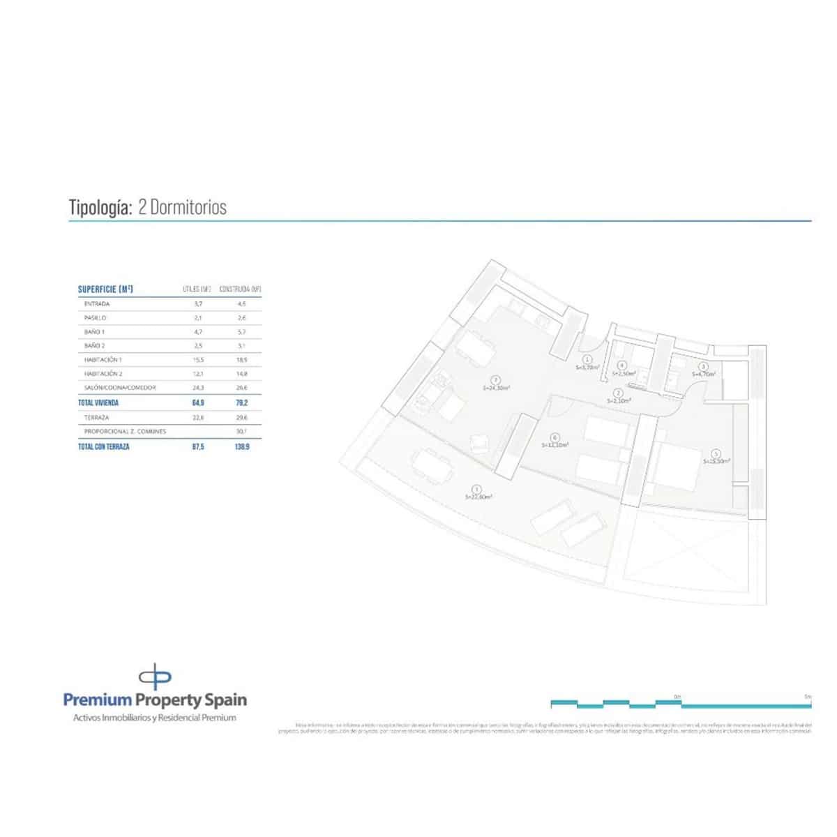 2 makuuhuone Asunto myytävänä paikassa Benidorm mukana uima-altaan 
autotalli - 1 100 000 € (Ref: 9394104)