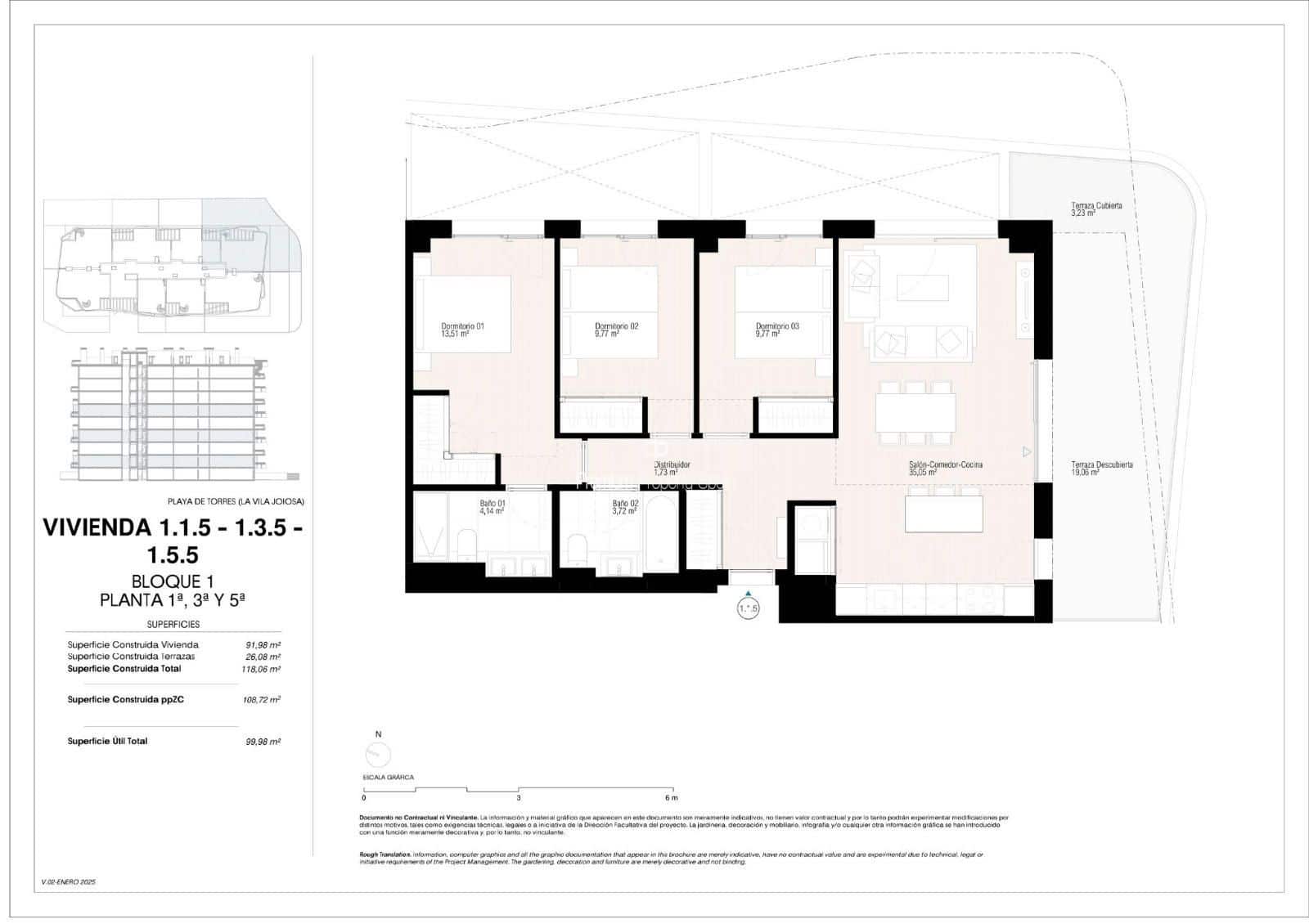 3 bedroom Flat for sale in La Villajoyosa / Vila Joiosa with pool garage - € 457,000 (Ref: 9394108)