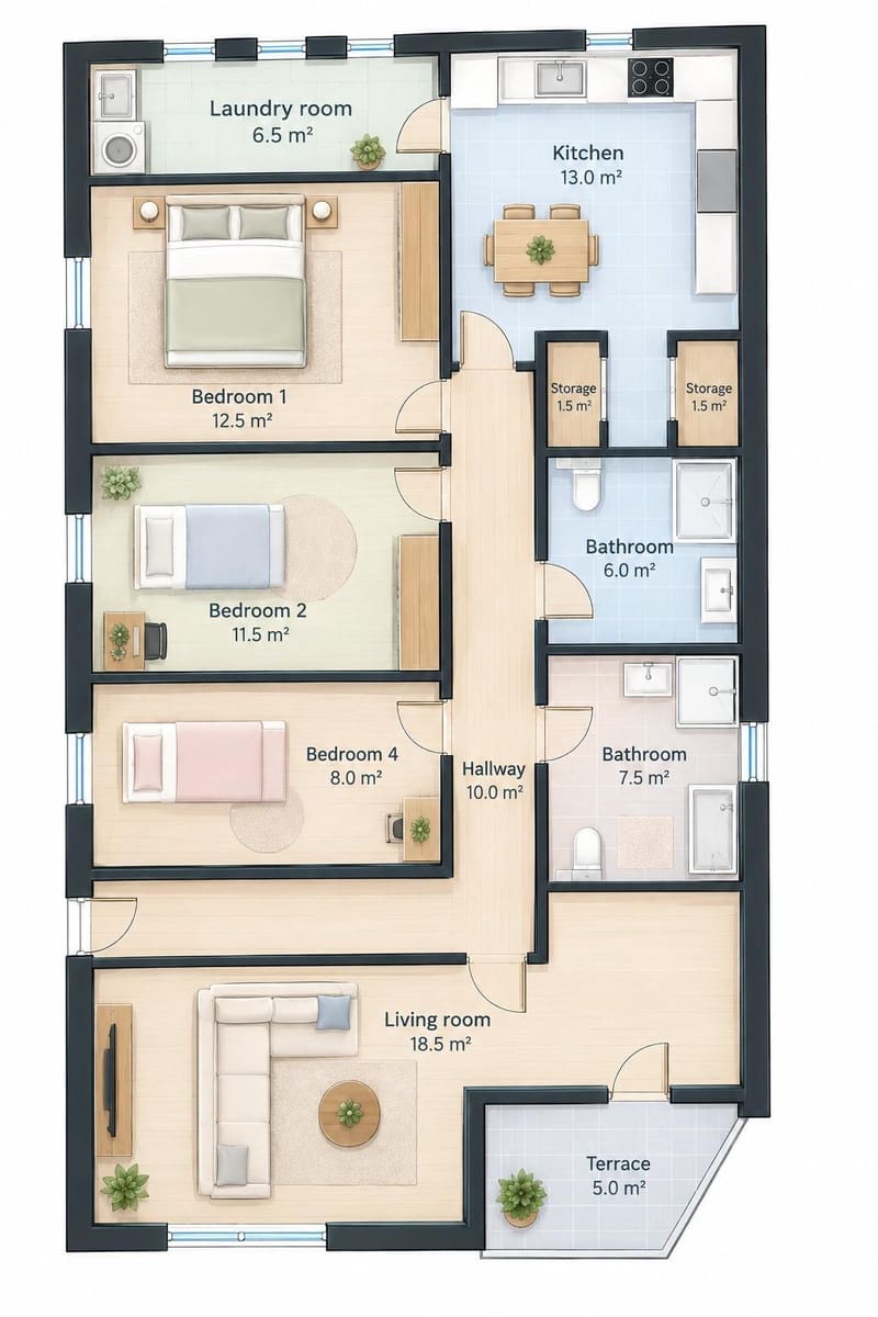 3 bedroom Flat for sale in Oliva with garage - € 165,000 (Ref: 10015730)