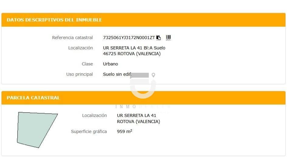 Building Plot for sale in Rotova - € 68,000 (Ref: 9496364)