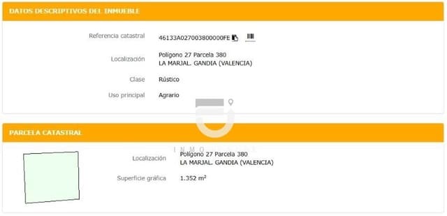 Terreno Não Urbanizado para venda em Gandia - 6 500 € (Ref: 9898976)