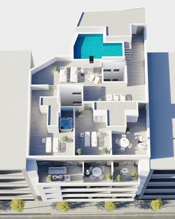 2 soveværelse Lejlighed til salg i Torrevieja med swimmingpool - € 299.000 (Ref: 10008835)