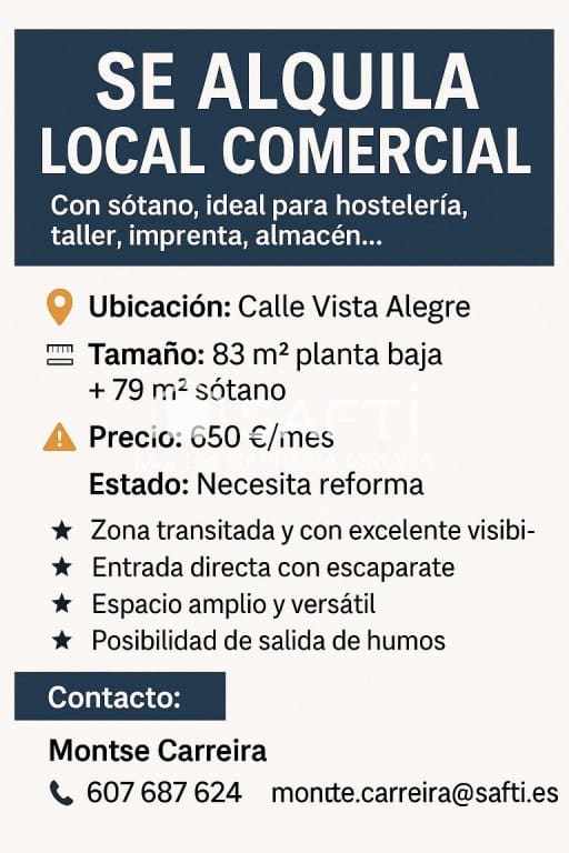 Commercial for rent in Santiago de Compostela - € 400 (Ref: 10011183)