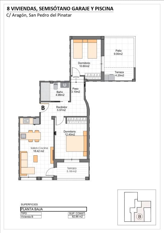 2 soveværelse Lejlighed til salg i Los Cuarteros - € 277.400 (Ref: 10030234)