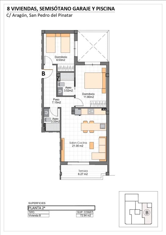 2 soveværelse Lejlighed til salg i Los Cuarteros - € 277.400 (Ref: 10030234)