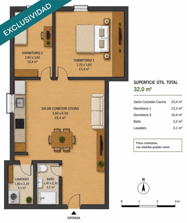 2 Zimmer Apartment zu verkaufen in Barcelona Stadt - 155.000 € (Ref: 10037163)