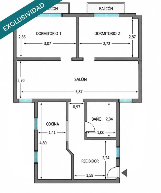 2 chambre Appartement à vendre à Barcelone ville - 335 000 € (Ref: 10182904)