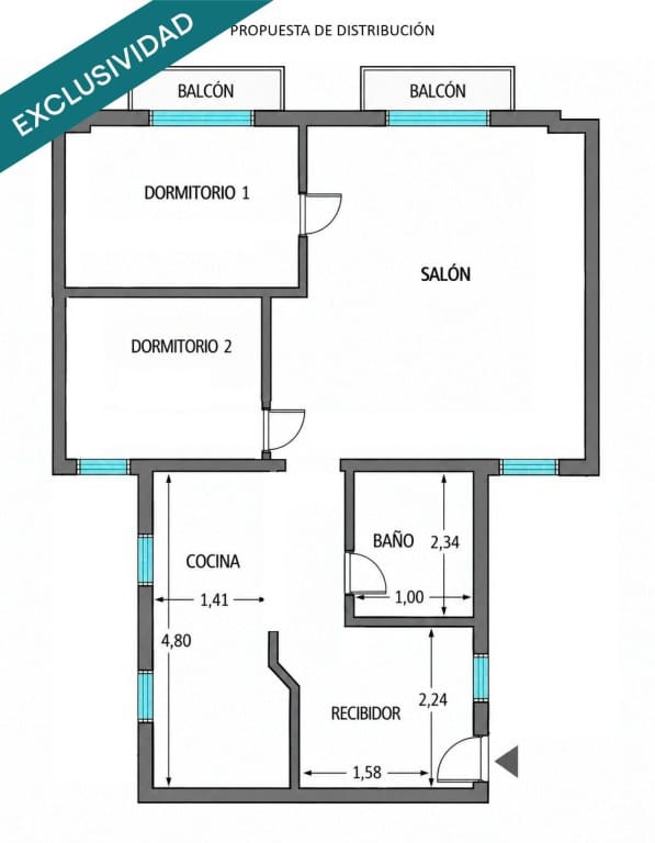 2 chambre Appartement à vendre à Barcelone ville - 335 000 € (Ref: 10182904)