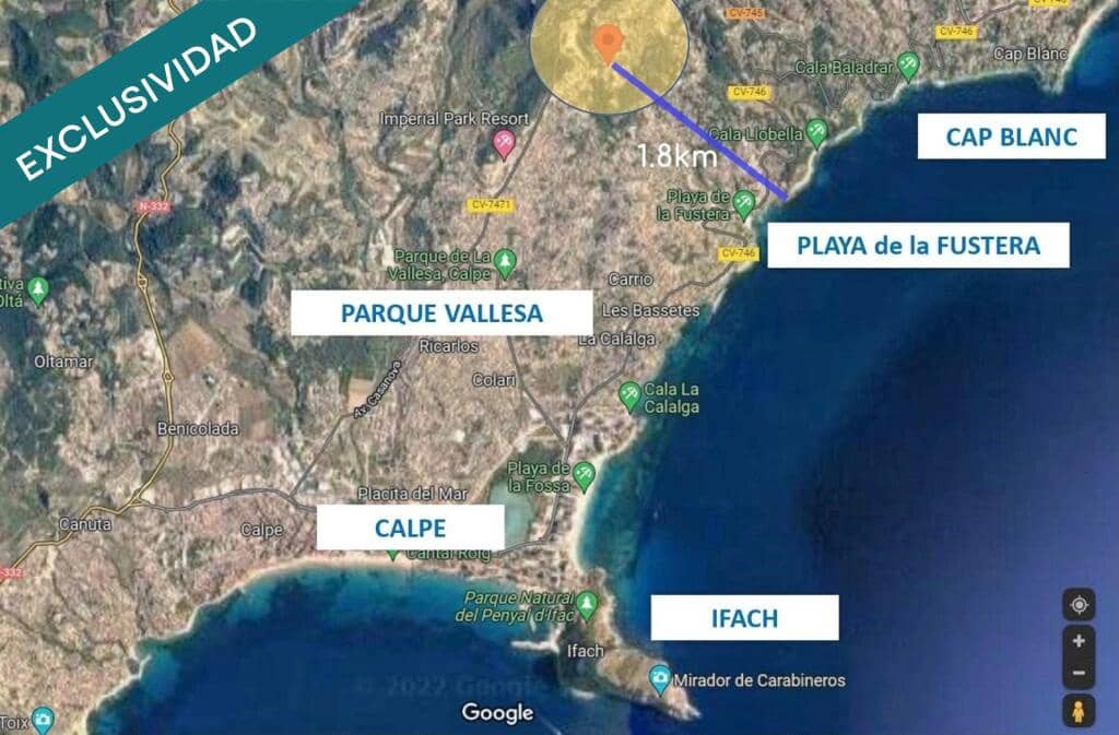 Building Plot for sale in Benissa - € 185,200 (Ref: 9173573)