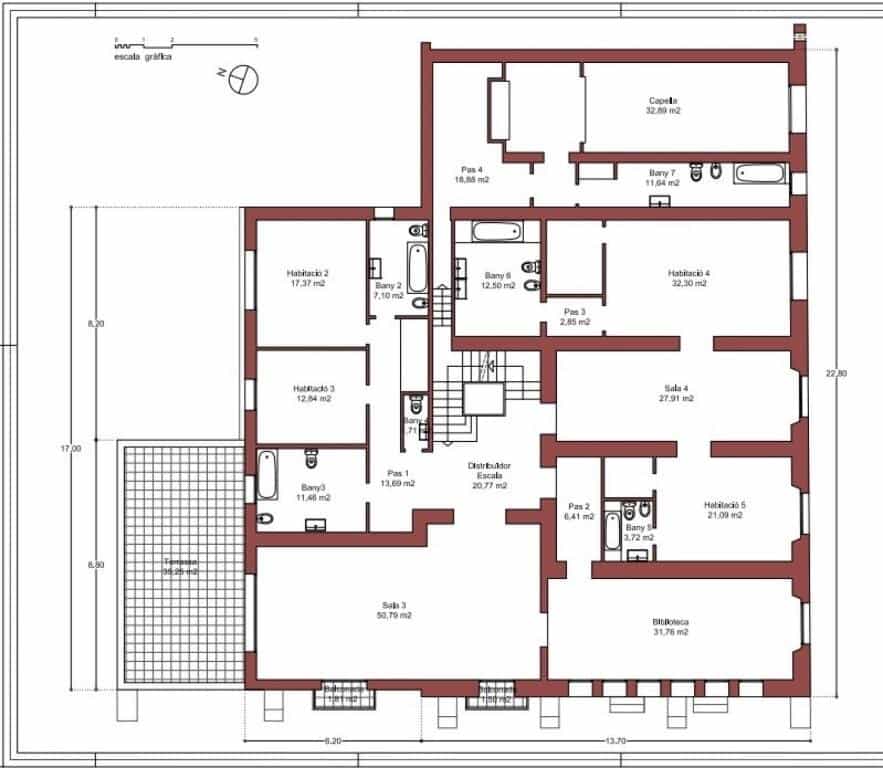 8 soverom Finca/Herregård til salgs i Barcelona by med svømmebasseng garasje - € 3 500 000 (Ref: 9173841)