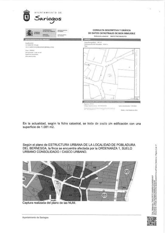 Byggetomt til salgs i Sariegos - € 86 000 (Ref: 9174465)