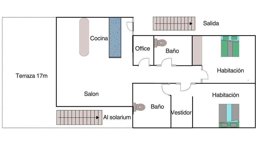2 camera da letto Appartamento in vendita in Mar de Cristal con piscina - 305.000 € (Rif: 9242952)