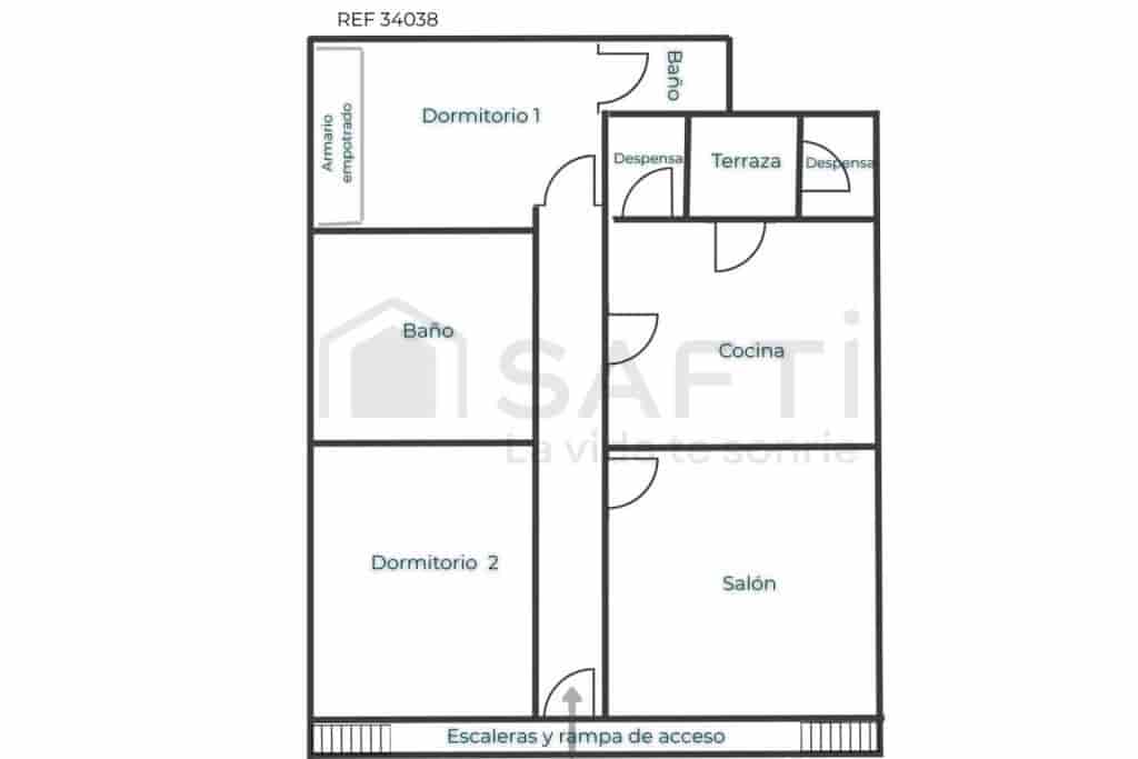 2 slaapkamer Rijtjeshuis te koop in Leon stad - € 185.000 (Ref: 9344652)