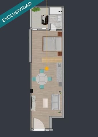 Studio for sale in Cabanyal-Canyamelar, Valencia city - € 126,000 (Ref: 9349347)