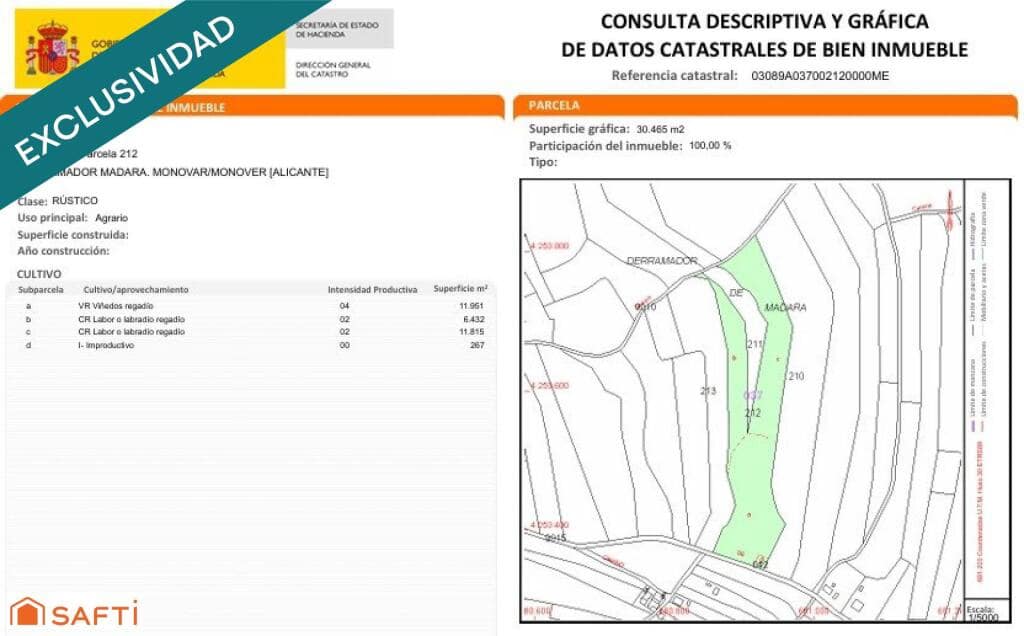 Teren niezagospodarowany na sprzedaż w Monovar / Monover - 118 999 € (Ref: 9387799)