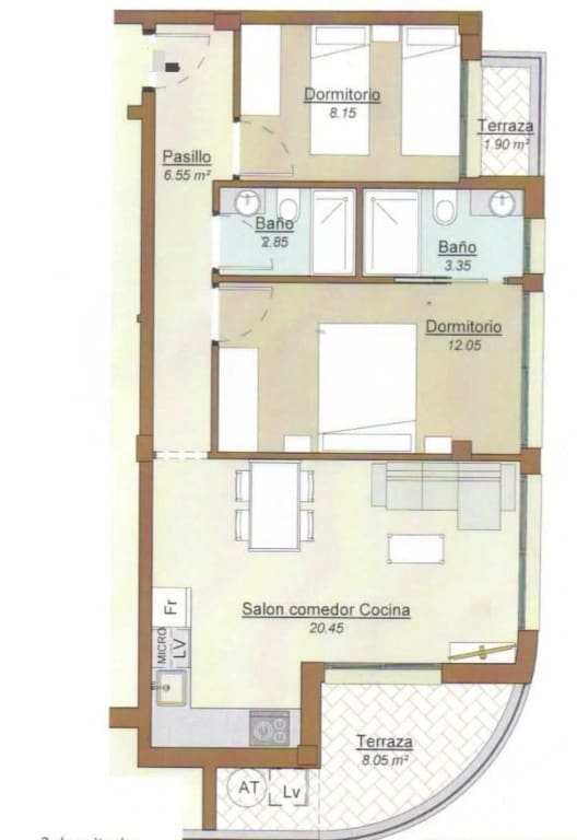 2 quarto Apartamento para venda em Torrevieja com piscina - 334 900 € (Ref: 9465496)