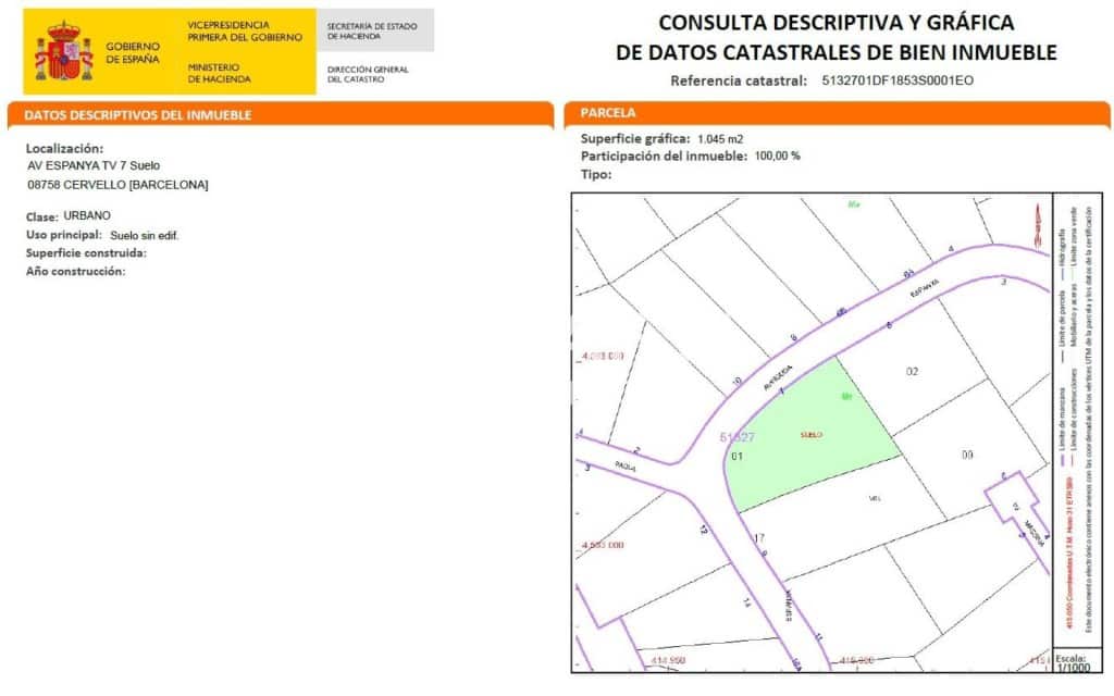Byggetomt til salgs i Cervello - € 126 000 (Ref: 9555549)