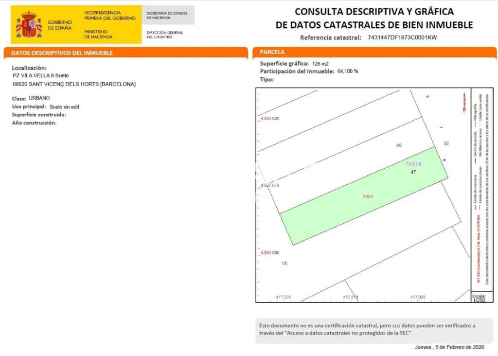 Area Edificabile in vendita in Sant Vicenc dels Horts - 185.000 € (Rif: 9586216)