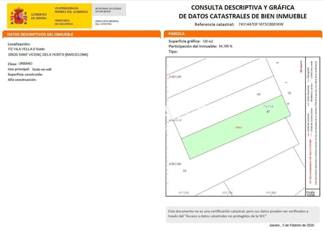 Area Edificabile in vendita in Sant Vicenç dels Horts - 185.000 € (Rif: 9586216)