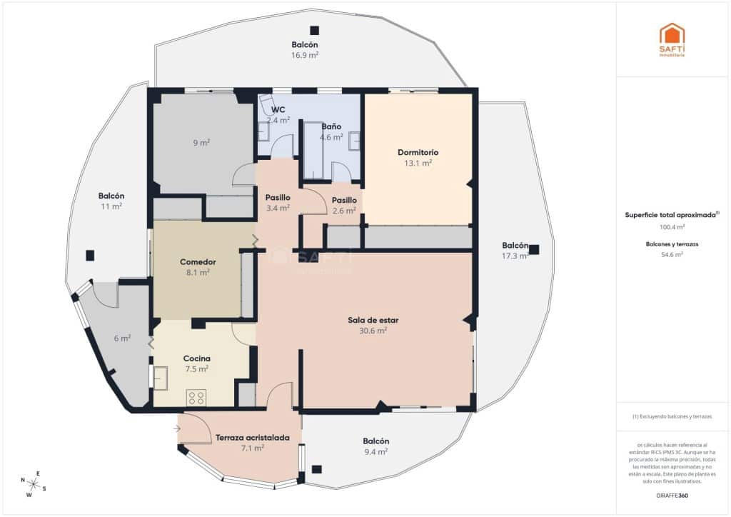 3 makuuhuone Huoneisto myytävänä paikassa Palma de Mallorca mukana uima-altaan - 660 000 € (Ref: 9595074)