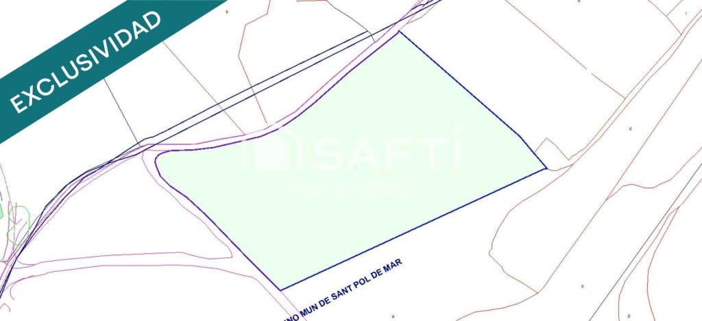 Teren niezagospodarowany na sprzedaż w Sant Pol de Mar - 90 000 € (Ref: 9595112)