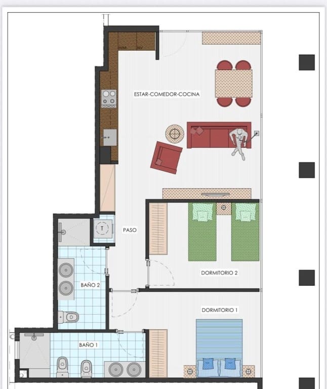 2 chambre Appartement à vendre à Barcelone ville - 375 000 € (Ref: 9595129)