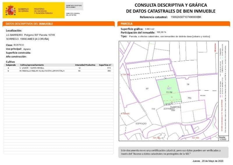 Solar/Parcela en Ames en venta - 90.000 € (Ref: 9595291)