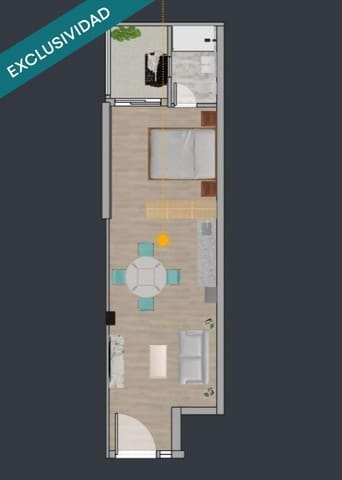 Studio na sprzedaż w Cabanyal-Canyamelar, Miasto Walencja - 126 000 € (Ref: 9595613)