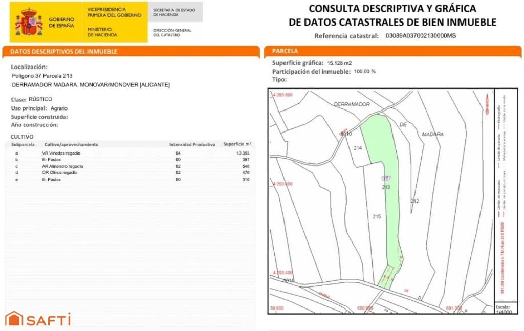 Terreno/Finca Rústica en Monóvar / Monóver en venta - 37.000 € (Ref: 9595826)