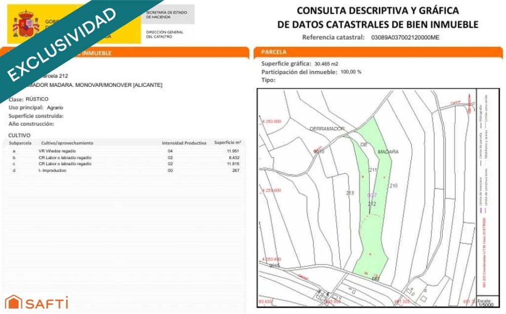 Terreno Non Edificato in vendita in Monovar / Monover - 95.000 € (Rif: 9595831)