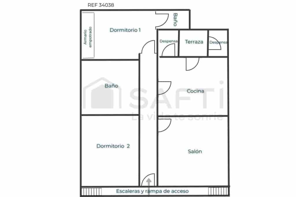 2 soverom Rekkehus til salgs i Leon by - € 185 000 (Ref: 9595884)