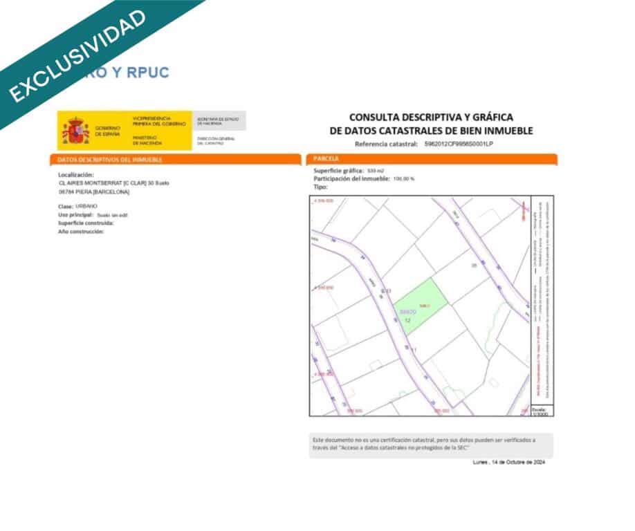 Building Plot for sale in Piera - € 39,000 (Ref: 9595973)