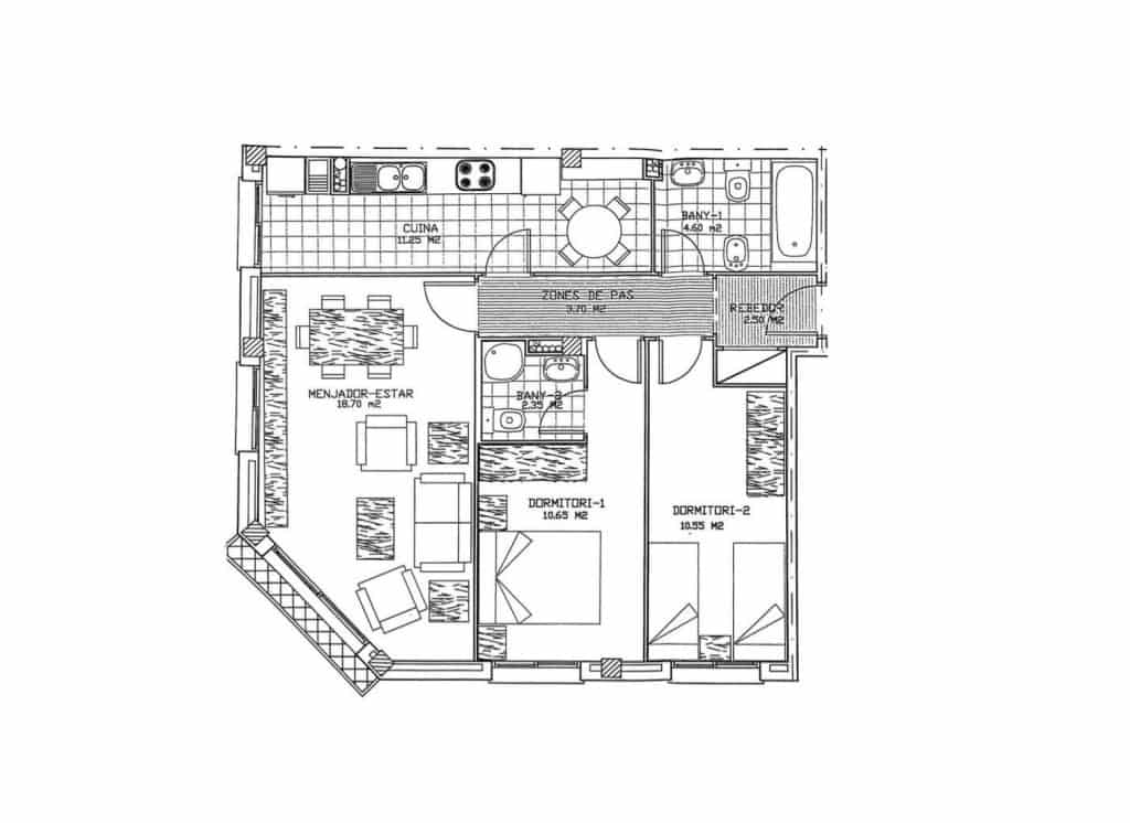 2 makuuhuone Huoneisto myytävänä paikassa Reus mukana 
autotalli - 230 000 € (Ref: 9607985)