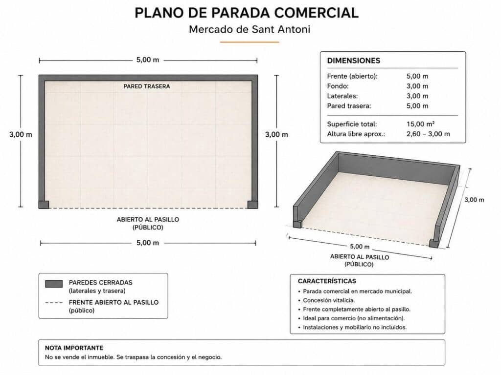 Kommersiell til salgs i Barcelona by - € 19 500 (Ref: 9701515)