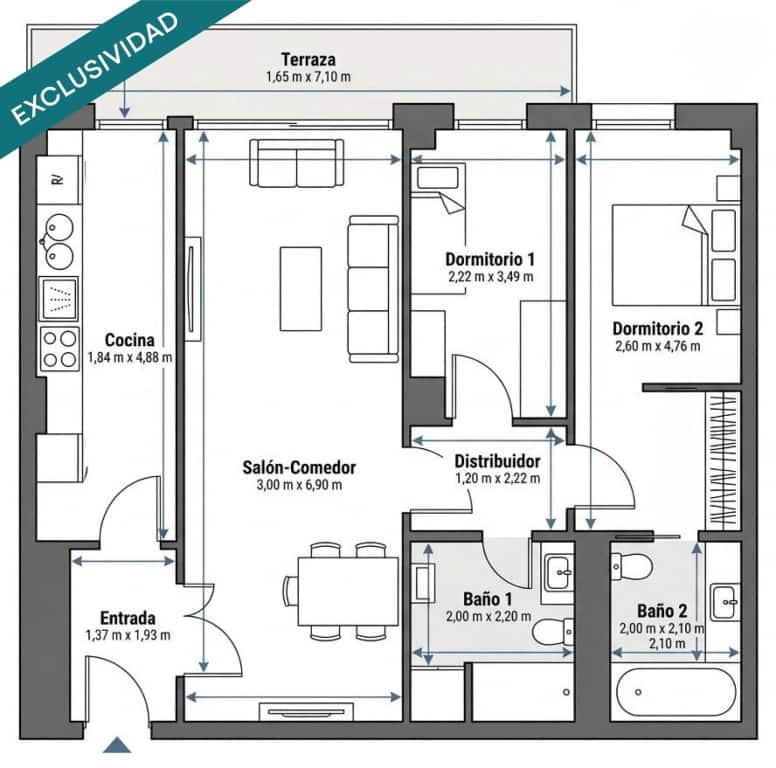 2 bedroom Apartment for sale in Viladecans with garage - € 345,000 (Ref: 9731978)