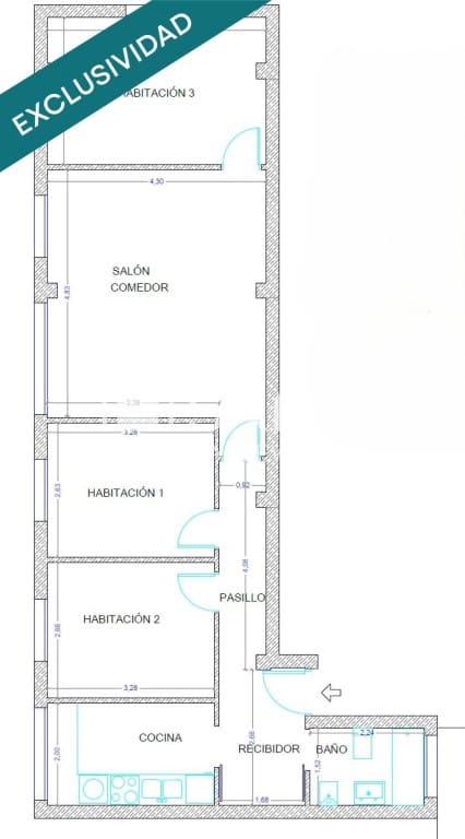 3 bedroom Apartment for sale in Almeria city - € 188,000 (Ref: 9735461)